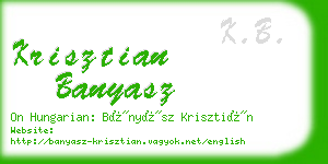 krisztian banyasz business card